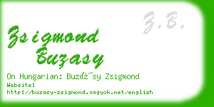 zsigmond buzasy business card